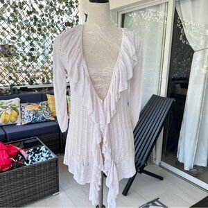 Maurices White Lace Detail Cardigan